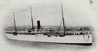 FRONT  QUARTER PASSENGER SHIP GASCON BUILT IN BELFAST 1897 A COASTAL  STEAMER WITH 150 CABINS, THEN 